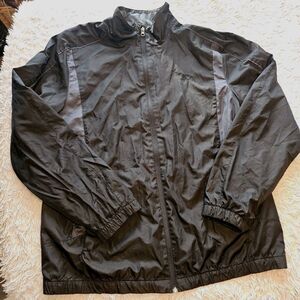 Starter Jacket Mens L (42-44) Black Y2k Full Zip Mesh Lined Gorpcore Outdoor